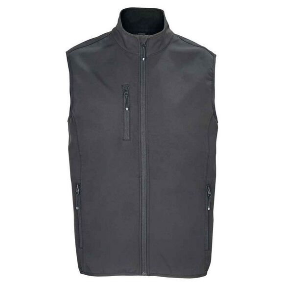 SOLS Mens Falcon Softshell Recycled Body Warmer / Charcoal - Picture 1 of 3
